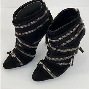 Giuseppe Zanotti x Balmain Zipper Ankle Bo…
